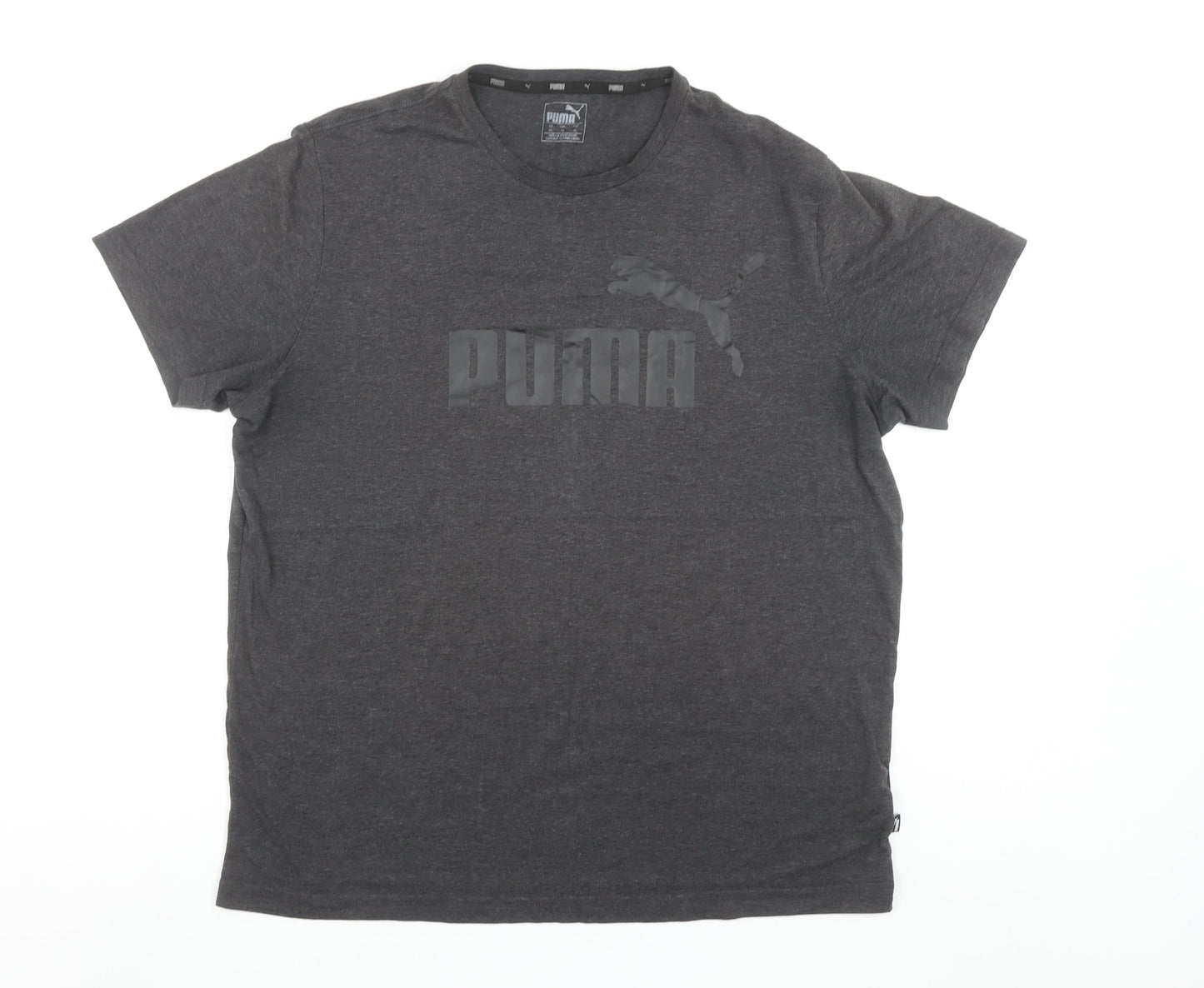 Puma Men's Grey XL Sports Graphic Logo Crew Neck T-Shirt