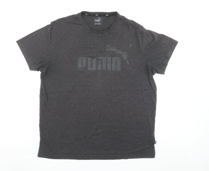 Puma Men's Grey XL Sports Graphic Logo Crew Neck T-Shirt