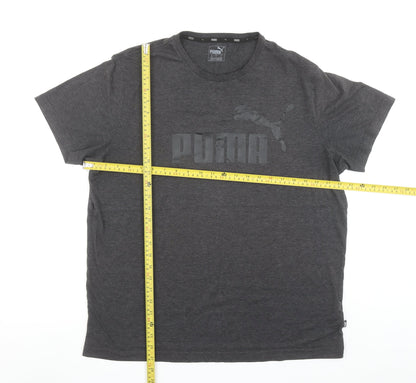 Puma Men's Grey XL Sports Graphic Logo Crew Neck T-Shirt