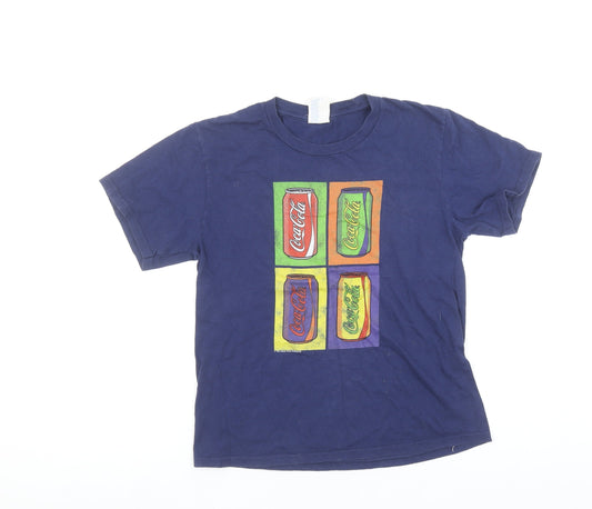 Womens UK Size S Port & Company Blue Basic T-Shirt