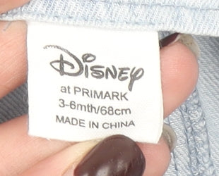 Disney at Primark Blue Denim Mickey Mouse Baby Dungaree 3-6 Months