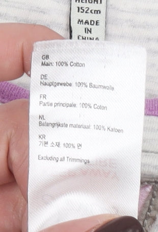 Joules Girls Ivory Long Sleeve Cat Print Cotton T-Shirt 11-12 Years