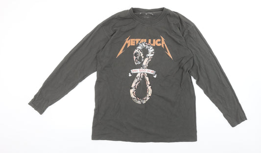 Metallica Men's Black Long Sleeve Band Graphic T-Shirt M