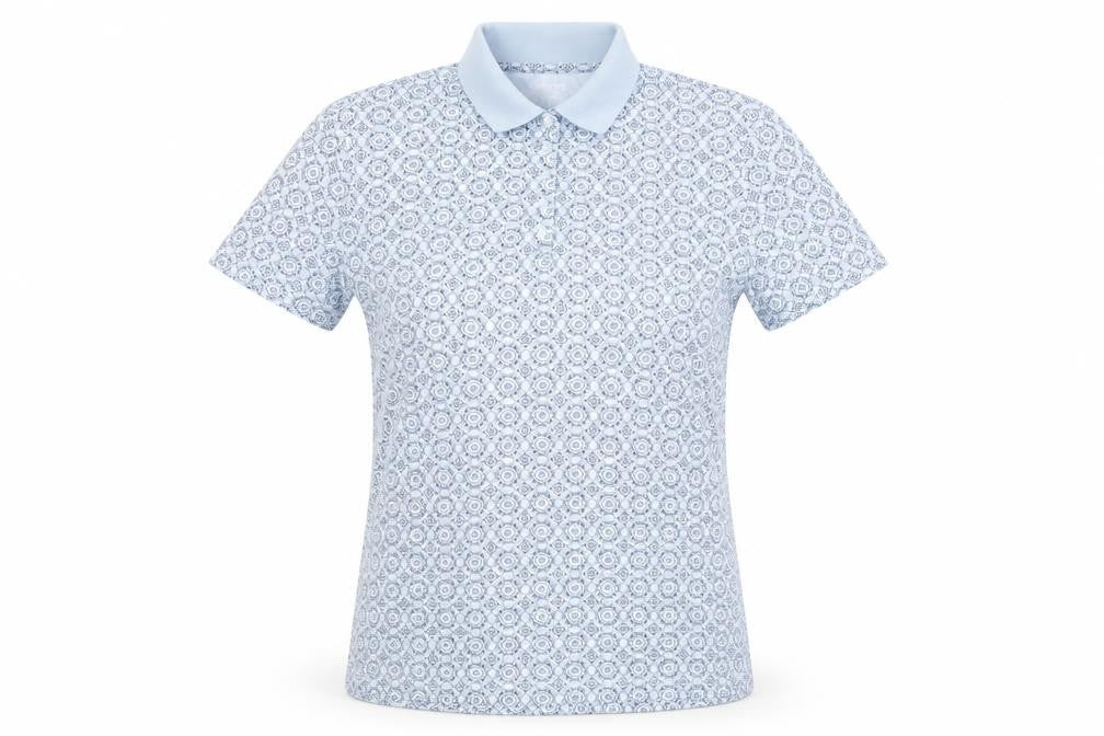 Womens UK Size L Lands' End Blue Basic Polo