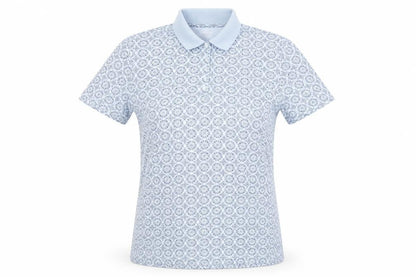 Womens UK Size L Lands' End Blue Basic Polo