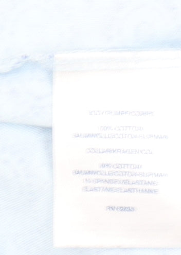 Lands' End Women's Blue Geometric Cotton Polo Shirt Size L