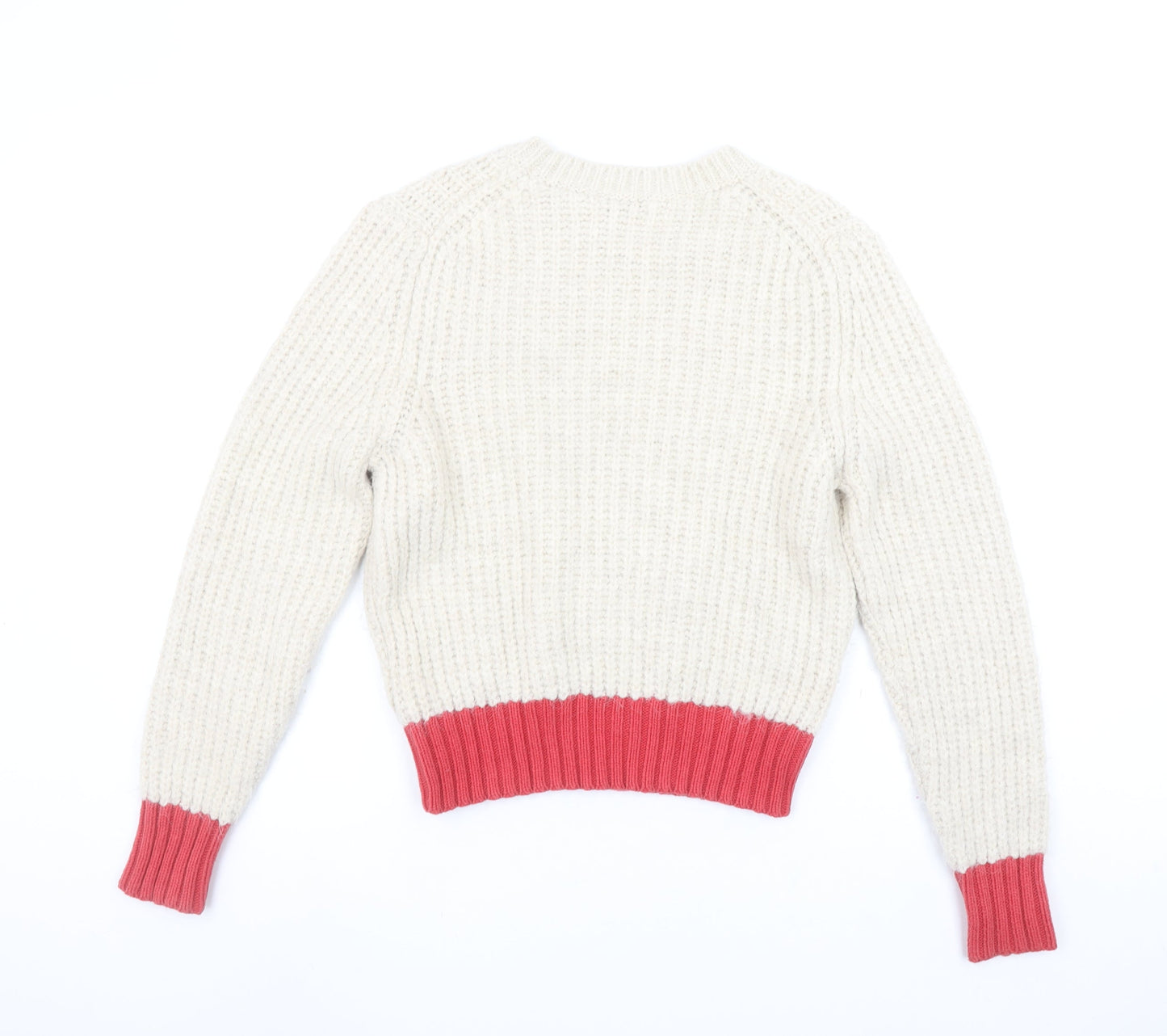 Womens UK Size S Zara Ivory Pullover Jumper