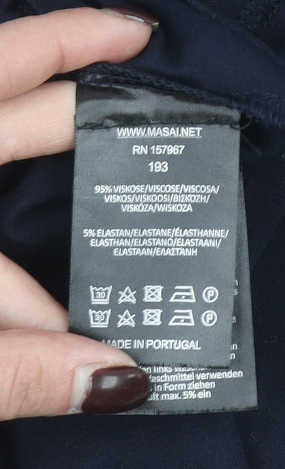 Masai Women’s Blue A-Line Jersey Knee Length Dress M