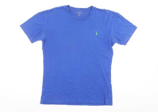 Ralph Lauren Men's Blue Cotton Crew Neck Short Sleeve T-Shirt M