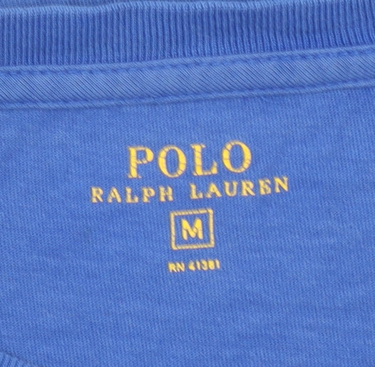 Ralph Lauren Men's Blue Cotton Crew Neck Short Sleeve T-Shirt M