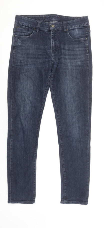 KVL 89 Men's Blue Straight Fit Denim Jeans 31x32 Regular