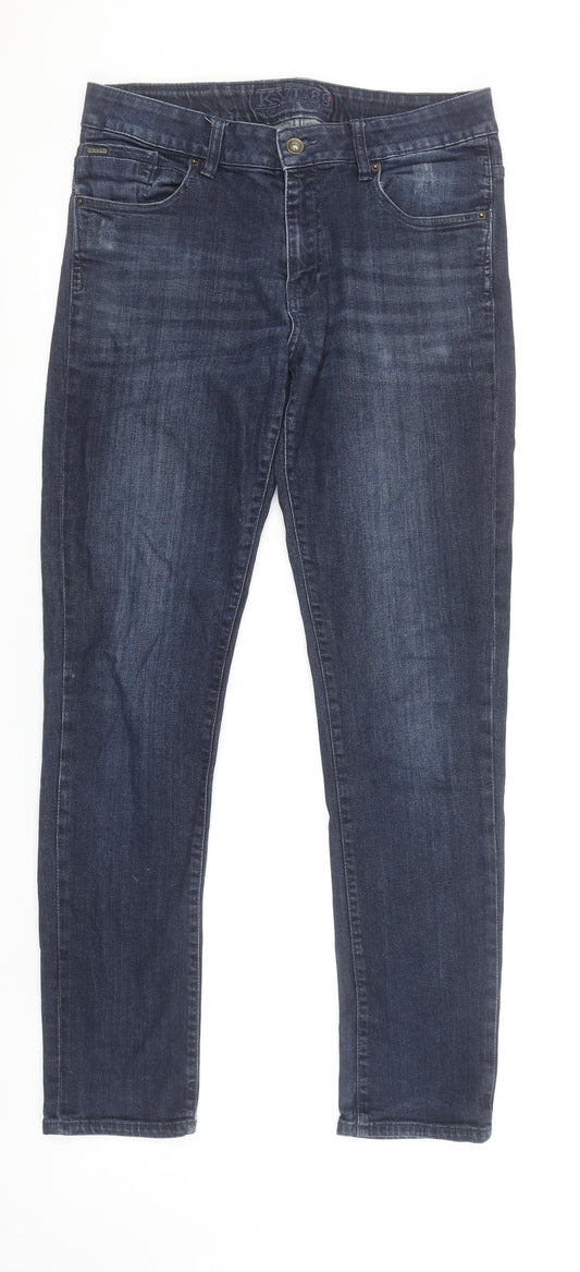 KVL 89 Men's Blue Straight Fit Denim Jeans 31x32 Regular