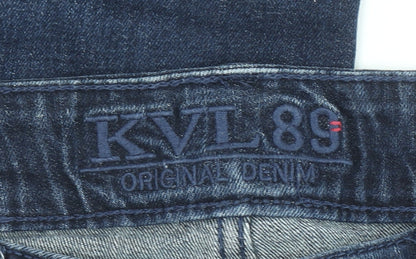 KVL 89 Men's Blue Straight Fit Denim Jeans 31x32 Regular