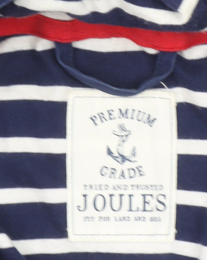 Joules Women's Blue Hooded Waterproof Rain Coat Jacket Size 10