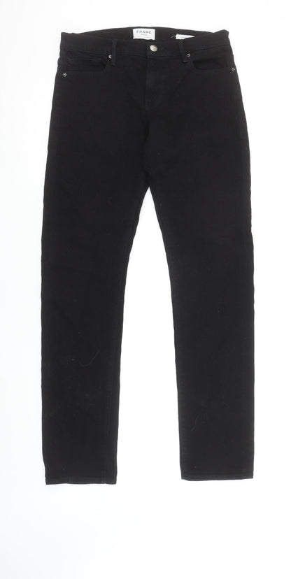 Frame Denim Men's Black Slim Jeans Size 30R Classic 5-Pocket Design