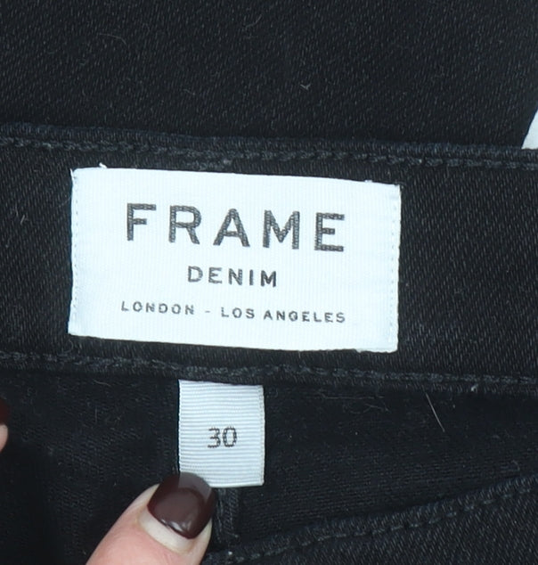 Frame Denim Men's Black Slim Jeans Size 30R Classic 5-Pocket Design