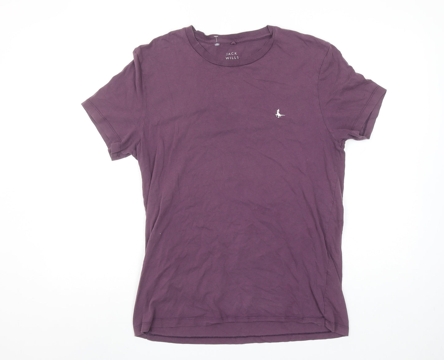Jack Wills Men's Purple Cotton Crew Neck T-Shirt Size M