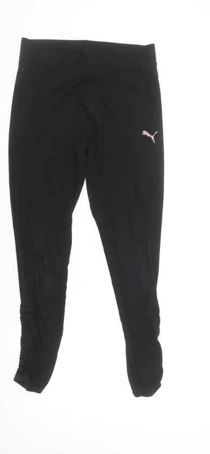 Puma Women's Black Leggings L Stretch Activewear Trousers