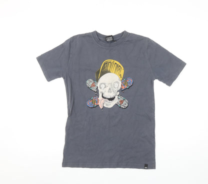 Boys UK Size 11-12 Years Animal Grey Basic T-Shirt