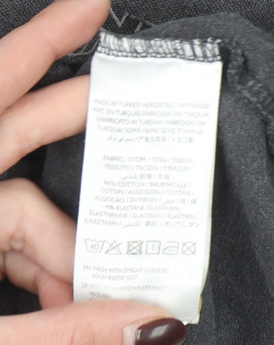 GANT Men's Grey Short Sleeve Polo Shirt Size M Cotton Elastane