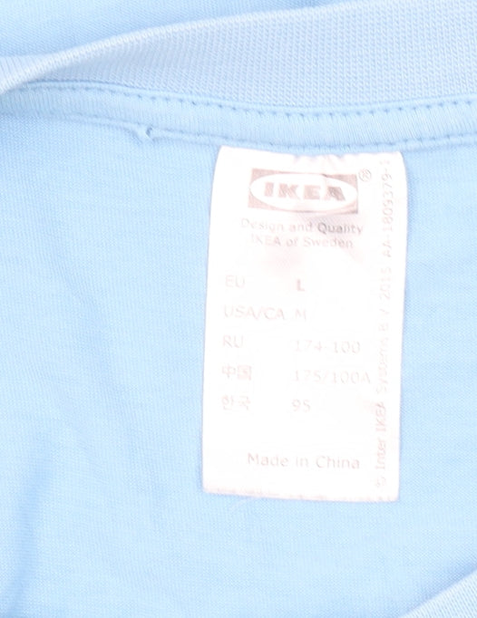 Mens UK Size L IKEA Blue  T-Shirt