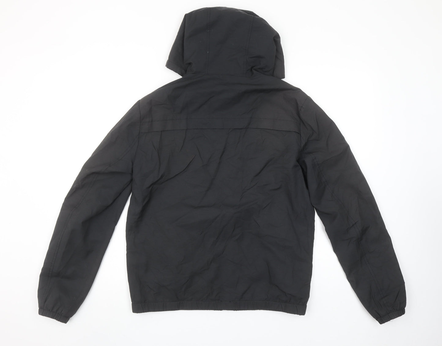Mens UK Size S River Island Black Windbreaker Coat