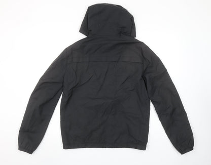 Mens UK Size S River Island Black Windbreaker Coat