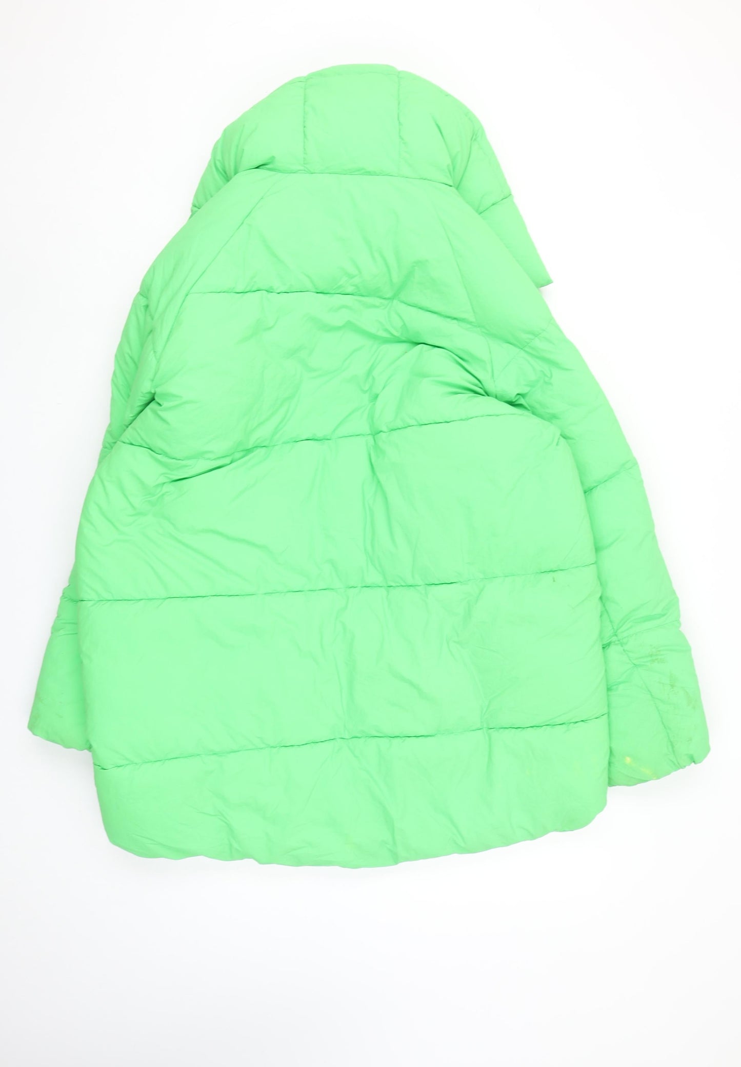 Womens UK Size S Zara Green Puffer Jacket