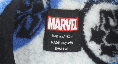 Marvel Boys Blue Black Panther Fleece Long Sleeve Pyjama Top 11-12 Years