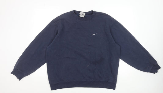 Mens UK Size L Nike Blue Pullover Sweatshirt