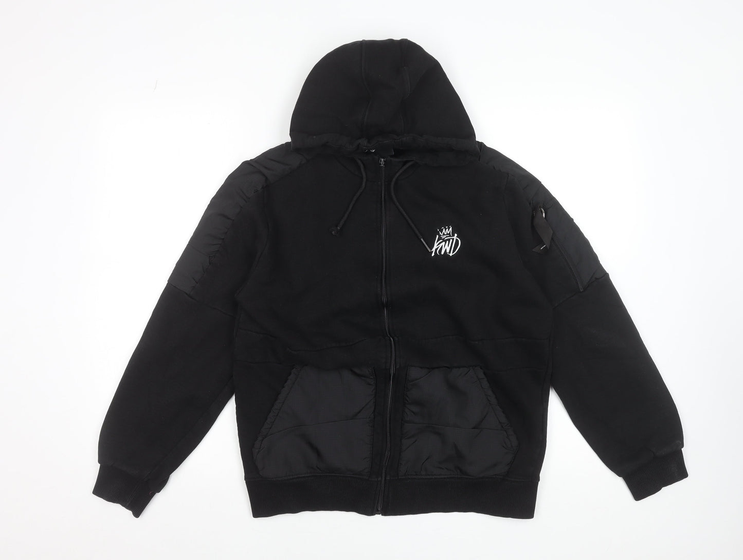 Kings Will Dream Mens Black Full Zip Hoodie L Streetwear