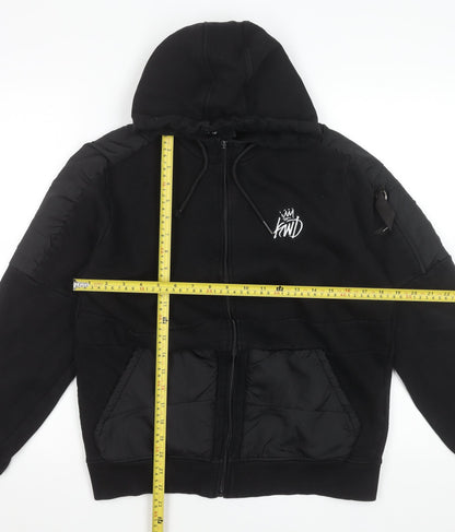 Kings Will Dream Mens Black Full Zip Hoodie L Streetwear