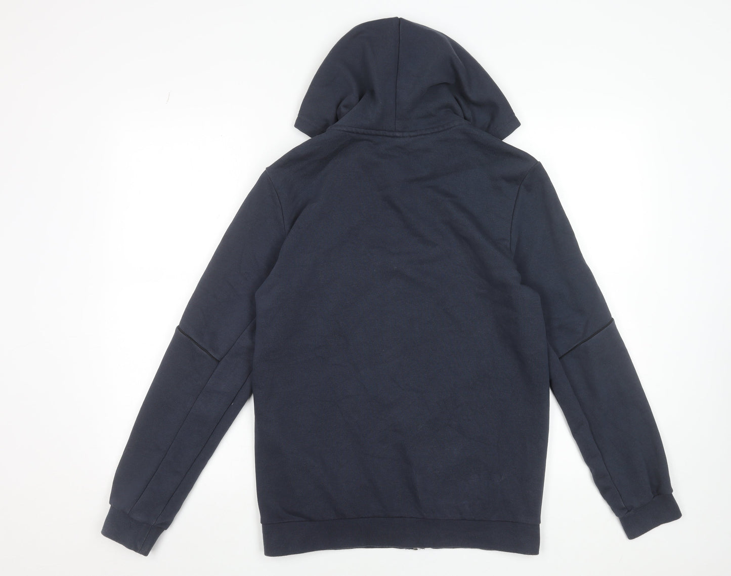 Puma Boys Navy Blue Full Zip Hoodie 15-16 Years Cotton Blend Logo Design