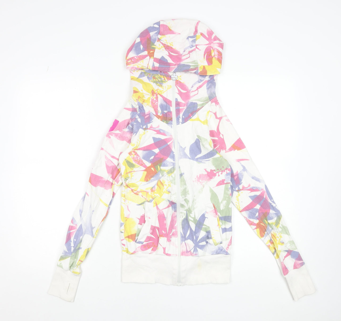 Bench Womens Multicoloured XS Full Zip Hoodie Cotton Blend