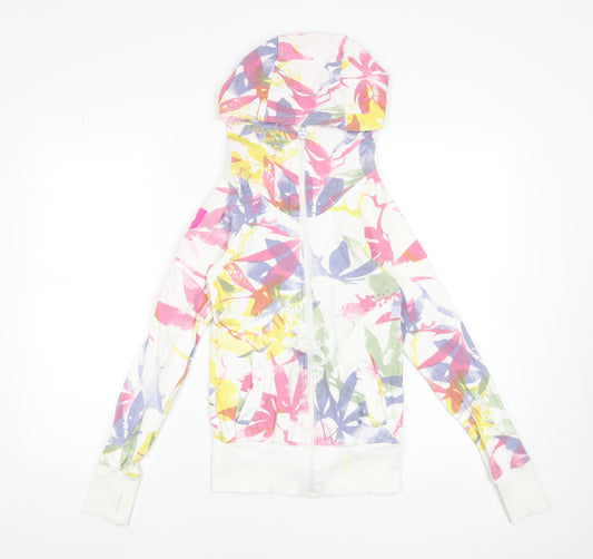 Bench Womens Multicoloured XS Full Zip Hoodie Cotton Blend