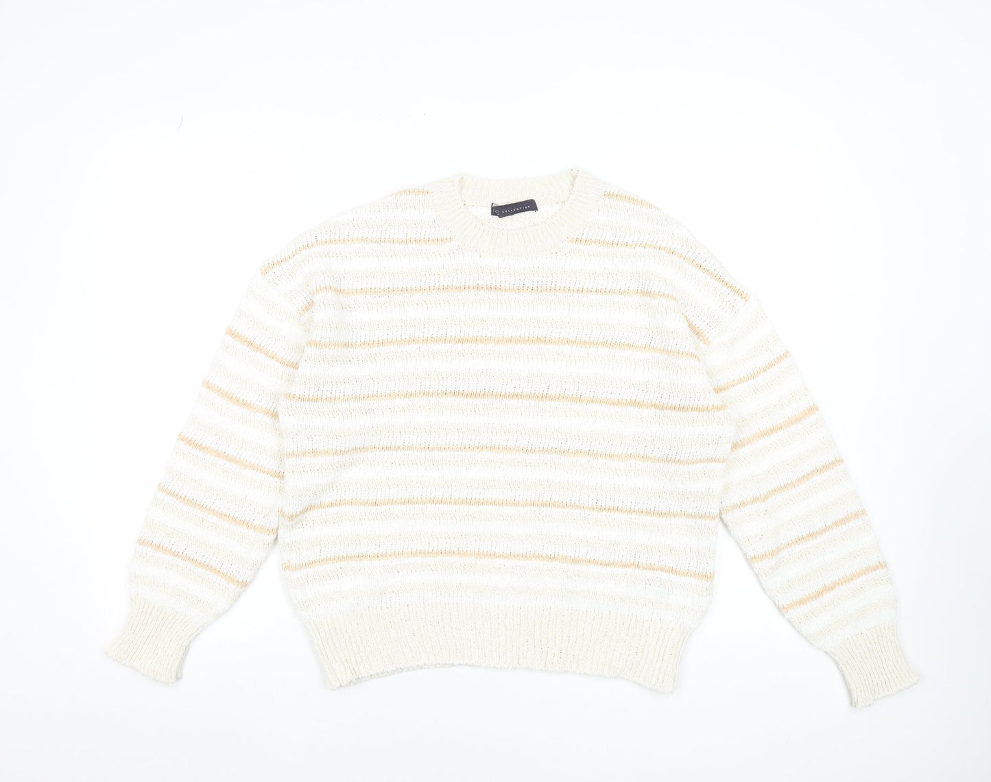 Womens UK Size M Marks and Spencer Beige Pullover Jumper