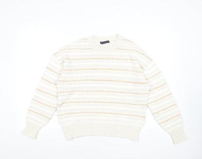 Womens UK Size M Marks and Spencer Beige Pullover Jumper