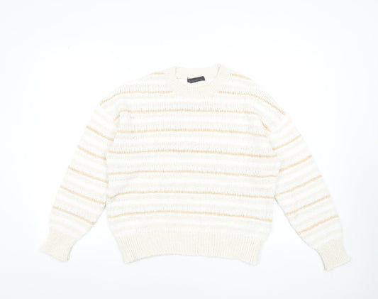 Womens UK Size M Marks and Spencer Beige Pullover Jumper