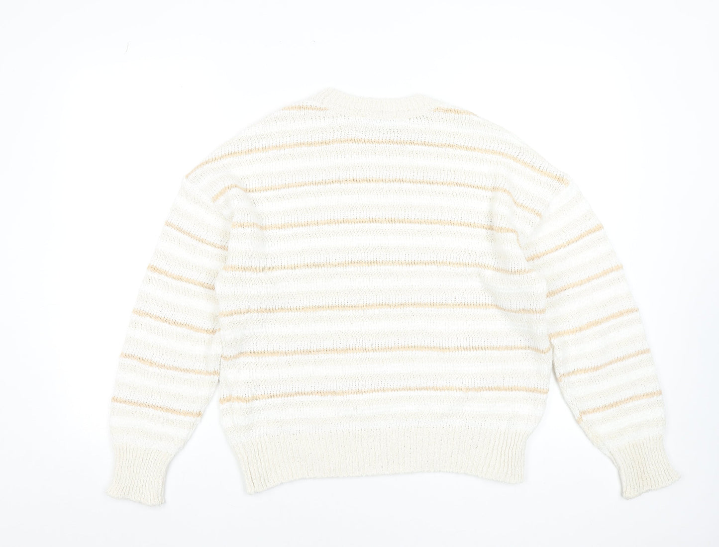 Womens UK Size M Marks and Spencer Beige Pullover Jumper