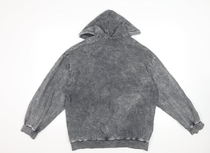 Boohoo Womens Grey NYC Hoodie UK 8 Pullover Long Sleeve Casual