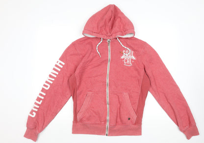 Womens UK Size M SoulCal & Co Pink Full Zip Hoodie