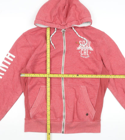 Womens UK Size M SoulCal & Co Pink Full Zip Hoodie