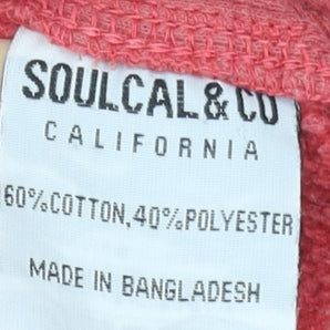 Womens UK Size M SoulCal & Co Pink Full Zip Hoodie