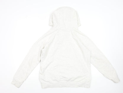 Nike Women’s Grey Hoodie Medium Pullover Fleece Cotton Blend