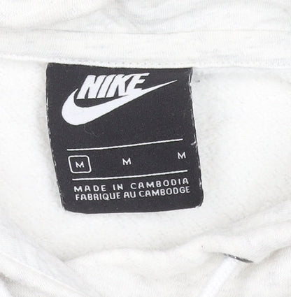 Nike Women’s Grey Hoodie Medium Pullover Fleece Cotton Blend