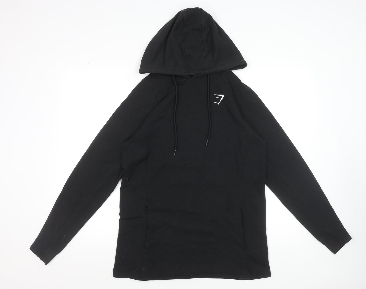 Gymshark Women's Black S Pullover Hoodie with Drawstring Hooded Design