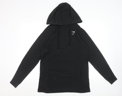 Gymshark Women's Black S Pullover Hoodie with Drawstring Hooded Design