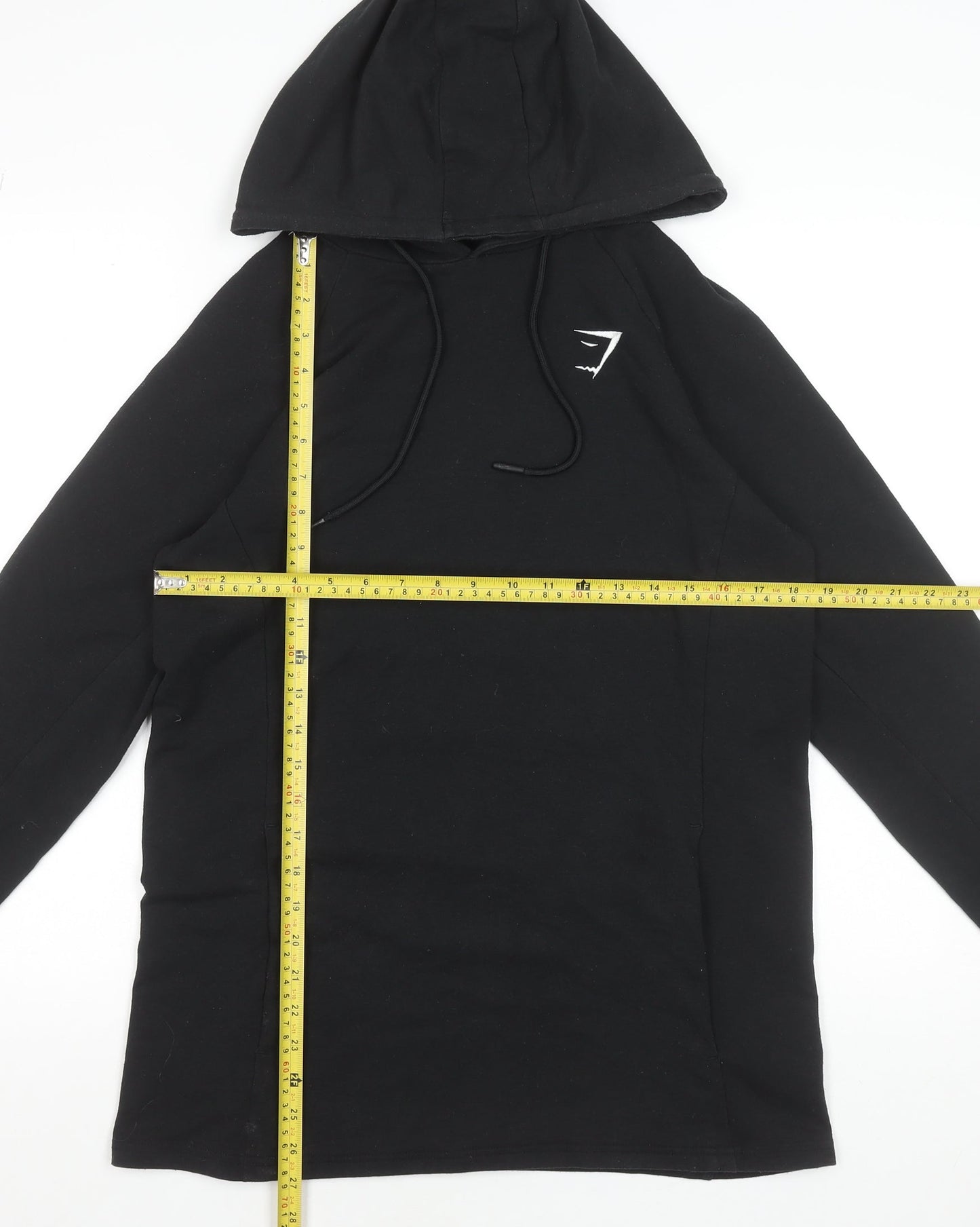 Gymshark Women's Black S Pullover Hoodie with Drawstring Hooded Design