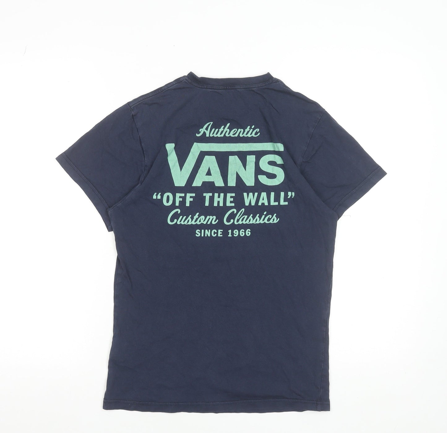 Vans Men's Navy Blue Slim Fit Graphic T-Shirt Size S