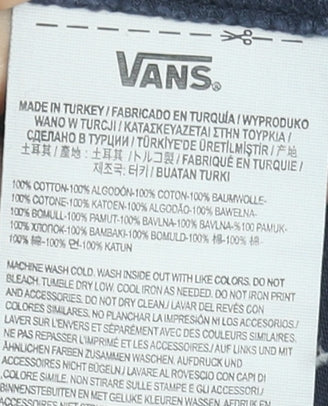 Vans Men's Navy Blue Slim Fit Graphic T-Shirt Size S